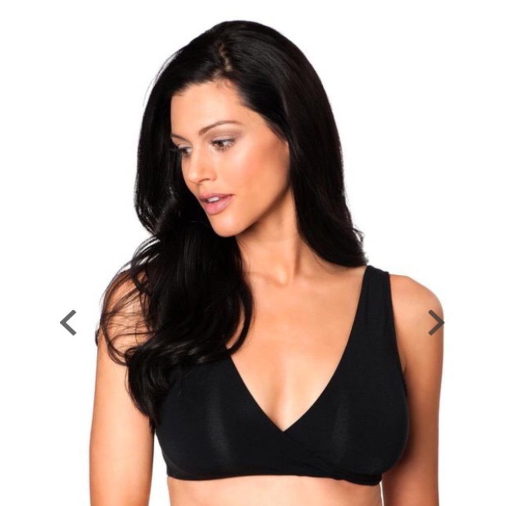 Wrap nursing sleep/lounge bra - black